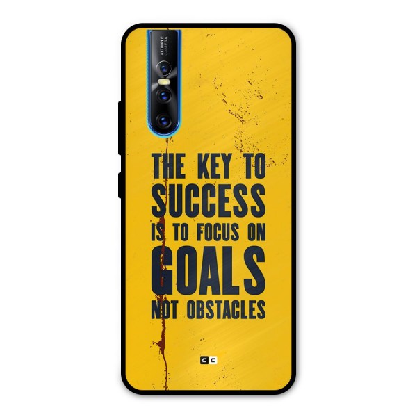 Goals Not Obstacles Metal Back Case for Vivo V15 Pro