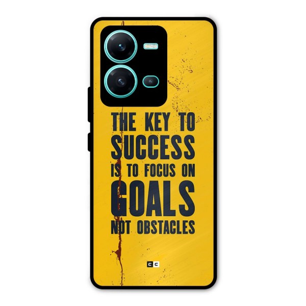 Goals Not Obstacles Metal Back Case for Vivo V25