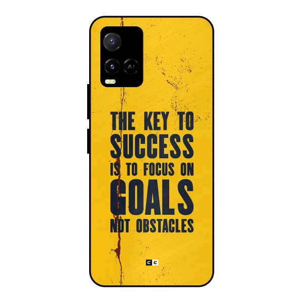 Goals Not Obstacles Metal Back Case for Vivo Y21A