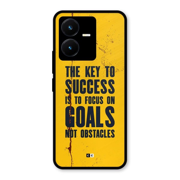 Goals Not Obstacles Metal Back Case for Vivo Y22s