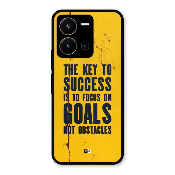 Goals Not Obstacles Metal Back Case for Vivo Y35