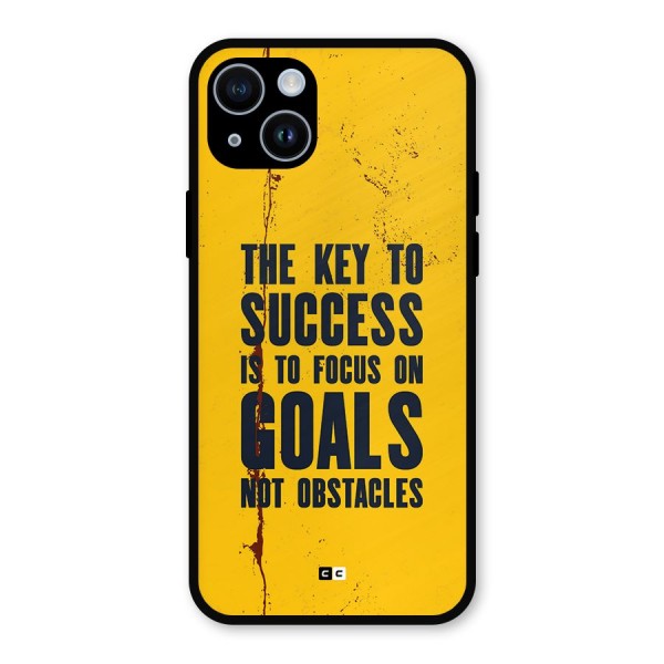 Goals Not Obstacles Metal Back Case for iPhone 14