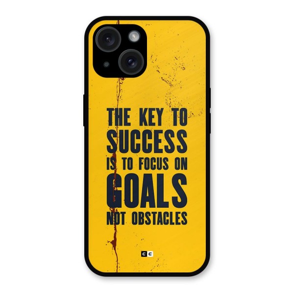 Goals Not Obstacles Metal Back Case for iPhone 15