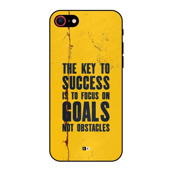 Goals Not Obstacles Metal Back Case for iPhone 8