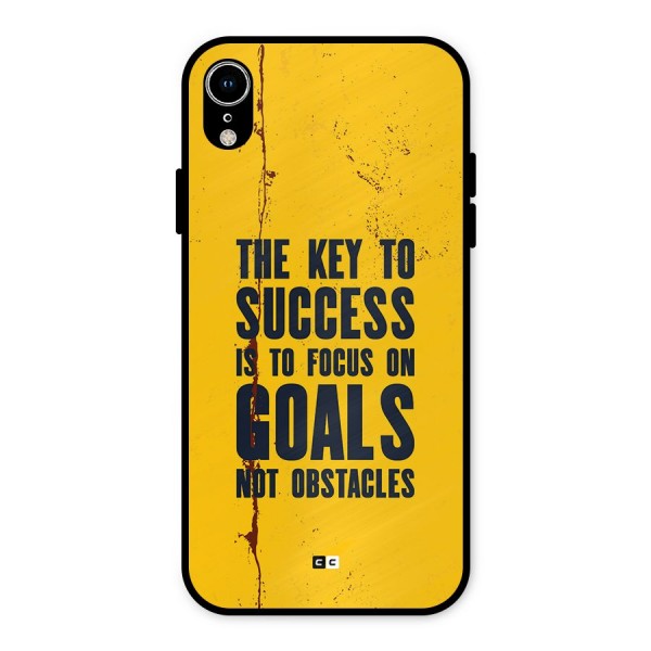 Goals Not Obstacles Metal Back Case for iPhone XR