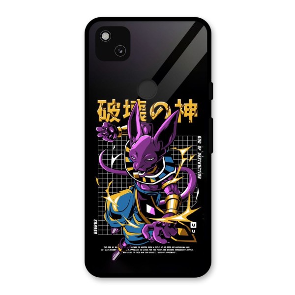 God Of Destruction Glass Back Case for Google Pixel 4a