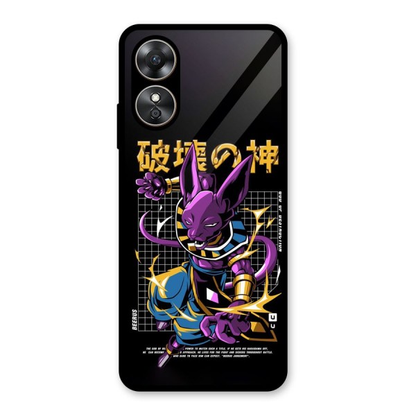 God Of Destruction Glass Back Case for Oppo A17