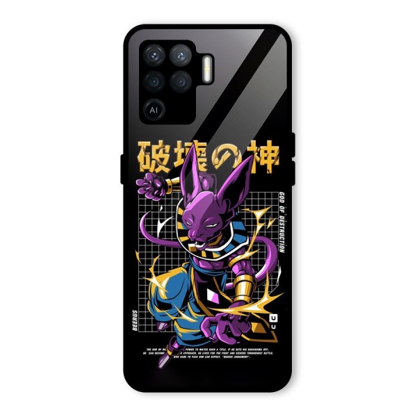 God Of Destruction Glass Back Case for Oppo F19 Pro