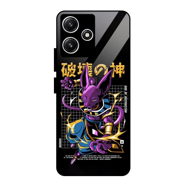 God Of Destruction Glass Back Case for Poco M6 Pro