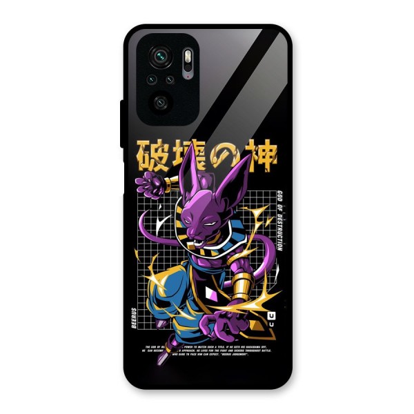 God Of Destruction Glass Back Case for Redmi Note 10