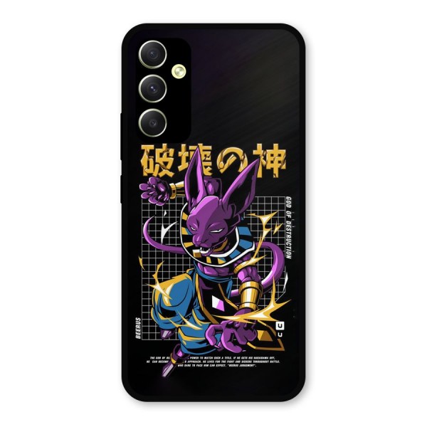 God Of Destruction Metal Back Case for Galaxy A34