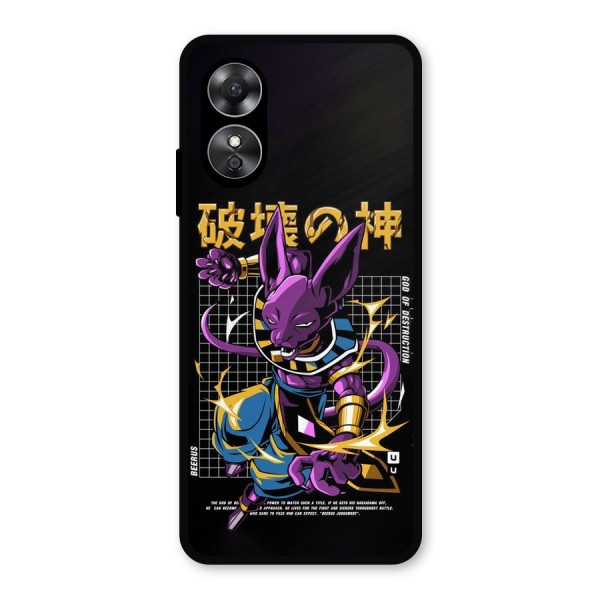 God Of Destruction Metal Back Case for Oppo A17