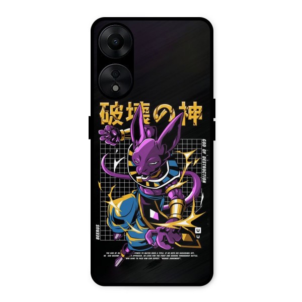 God Of Destruction Metal Back Case for Oppo A78 5G