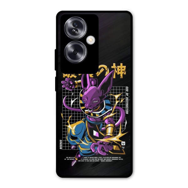 God Of Destruction Metal Back Case for Oppo A79 5G