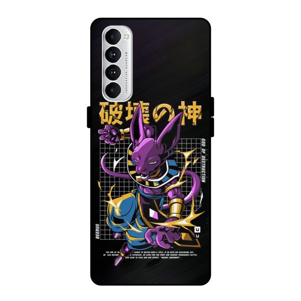 God Of Destruction Metal Back Case for Oppo Reno4 Pro