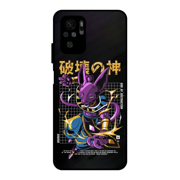 God Of Destruction Metal Back Case for Redmi Note 10S