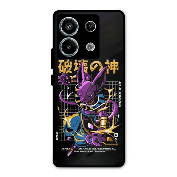God Of Destruction Metal Back Case for Redmi Note 13 Pro 5G