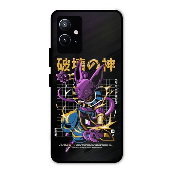 God Of Destruction Metal Back Case for Vivo T1 5G