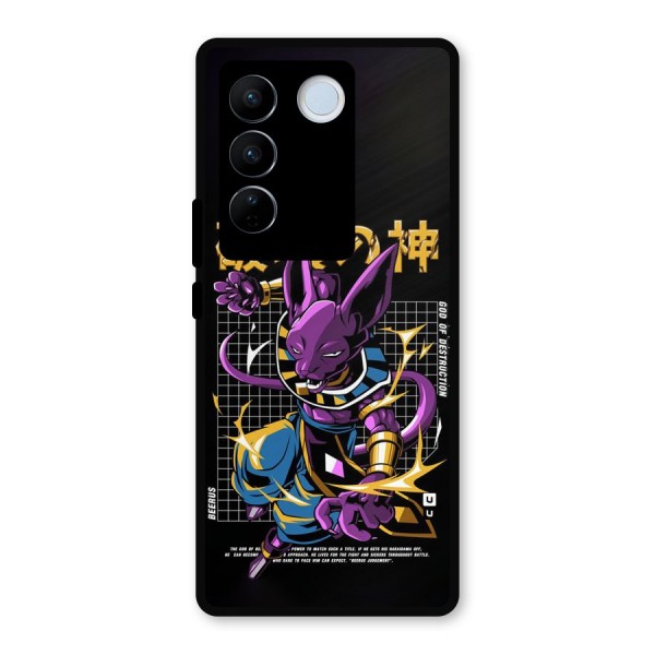 God Of Destruction Metal Back Case for Vivo V27 Pro