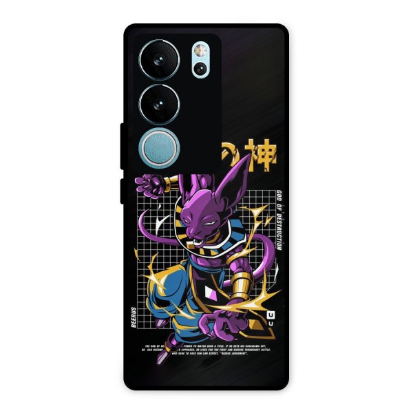 God Of Destruction Metal Back Case for Vivo V29 Pro