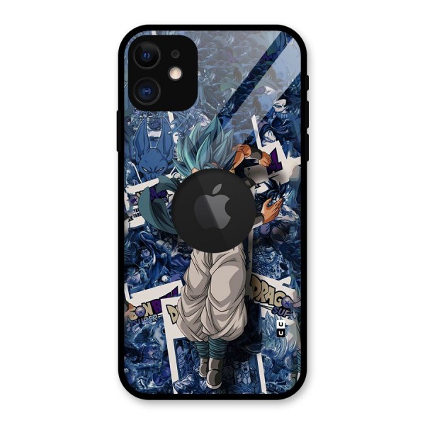 Gogeta Stance Glass Back Case for iPhone 11 Logo Cut