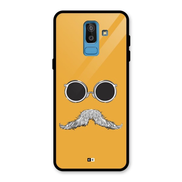 Goggle Man Glass Back Case for Galaxy J8