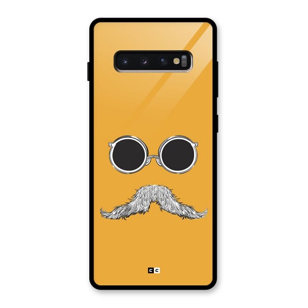 Goggle Man Glass Back Case for Galaxy S10 Plus