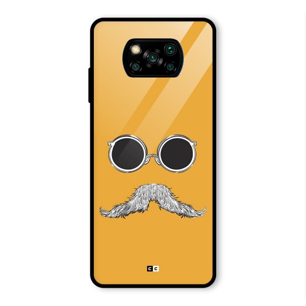 Goggle Man Glass Back Case for Poco X3 Pro