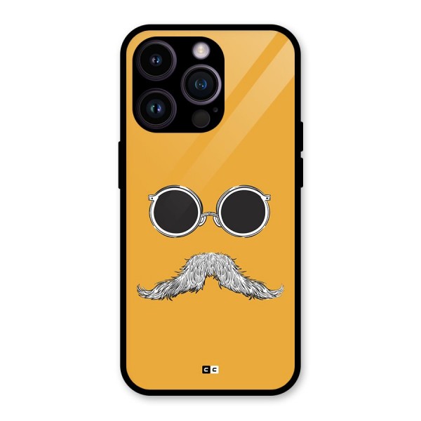 Goggle Man Glass Back Case for iPhone 14 Pro