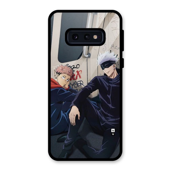 Gojo Itadori Travel Glass Back Case for Galaxy S10e