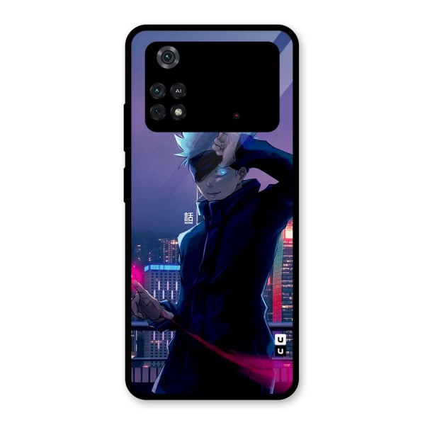 Gojo Looks Glass Back Case for Poco M4 Pro 4G