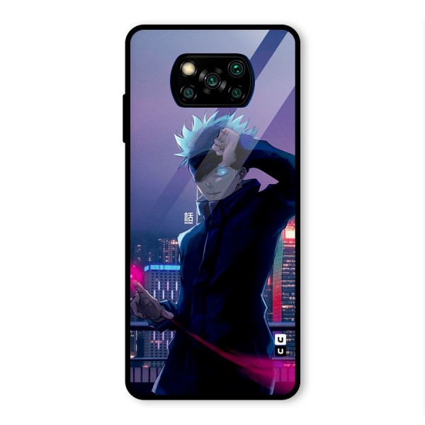 Gojo Looks Glass Back Case for Poco X3 Pro