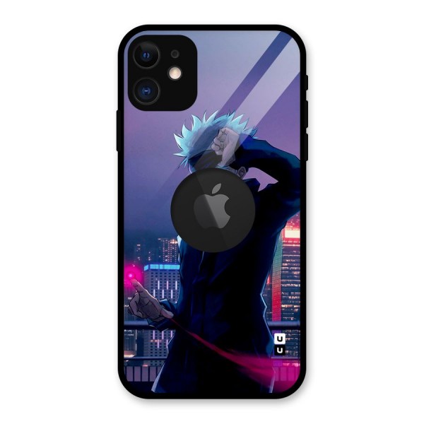 Gojo Looks Glass Back Case for iPhone 11 Logo Cut