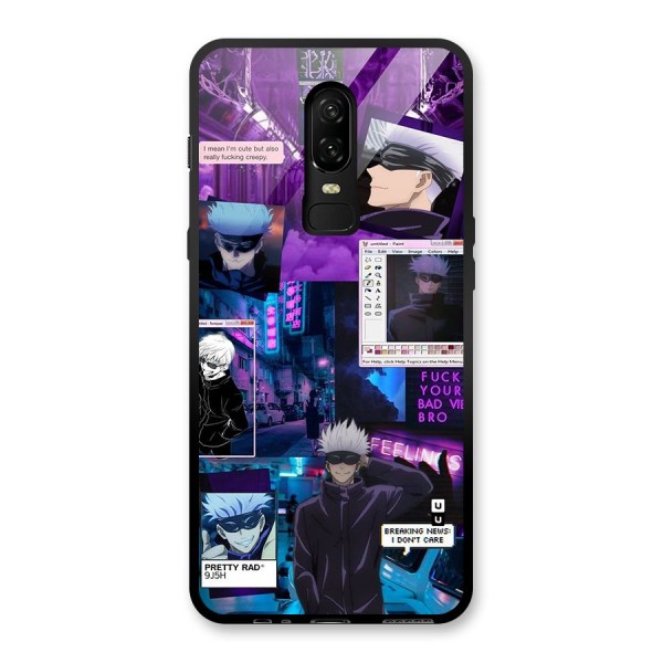 Gojo Quotes Bundle Glass Back Case for OnePlus 6