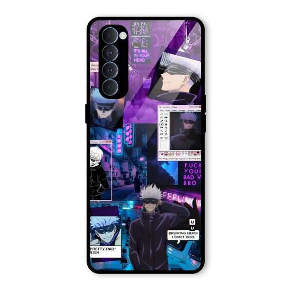 Gojo Quotes Bundle Glass Back Case for Oppo Reno4 Pro