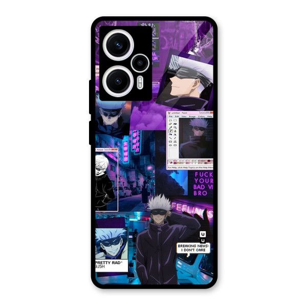 Gojo Quotes Bundle Glass Back Case for Poco F5