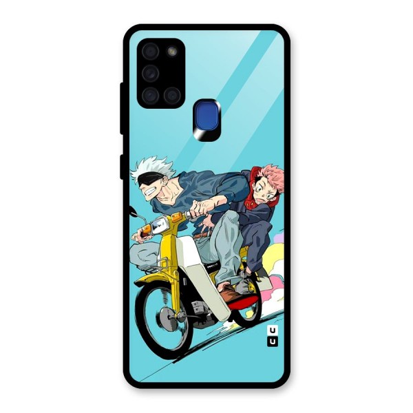 Gojo Ride Glass Back Case for Galaxy A21s