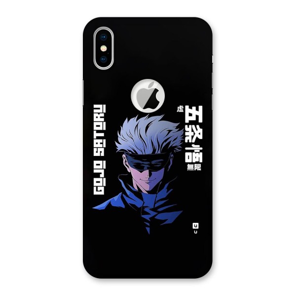 Gojo Sataru Smiles Back Case for iPhone XS Logo Cut