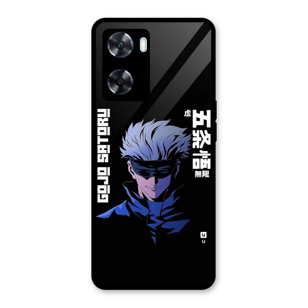 Gojo Sataru Smiles Glass Back Case for Oppo A77s