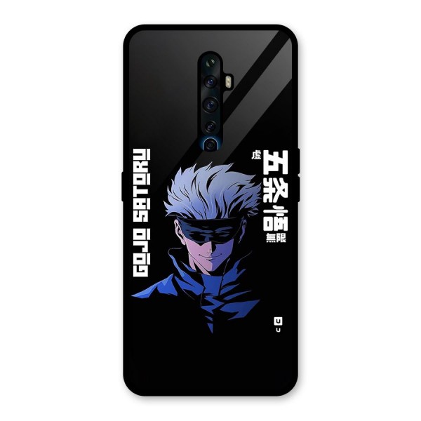 Gojo Sataru Smiles Glass Back Case for Oppo Reno2 F