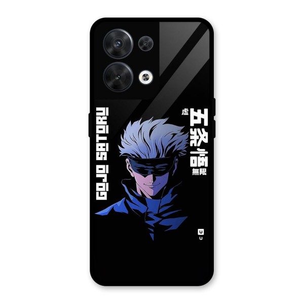 Gojo Sataru Smiles Glass Back Case for Oppo Reno8 5G