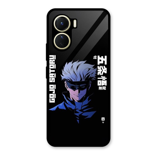 Gojo Sataru Smiles Glass Back Case for Vivo Y16