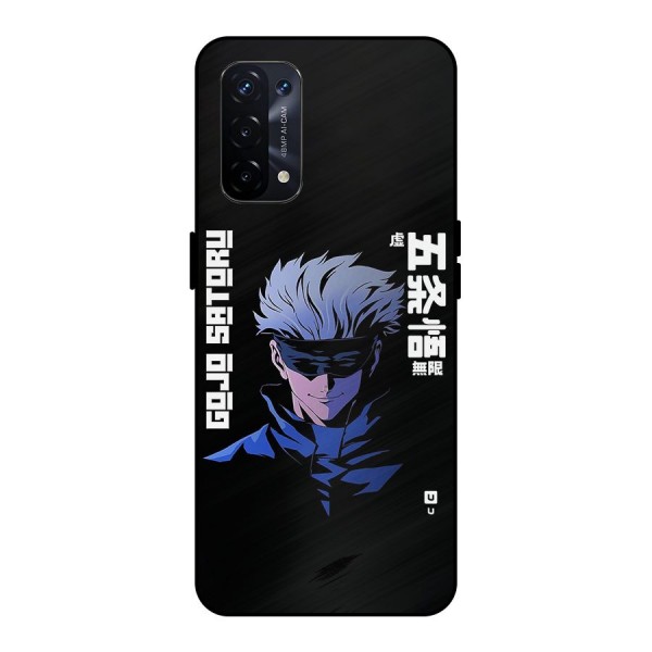 Gojo Sataru Smiles Metal Back Case for Oppo A74 5G