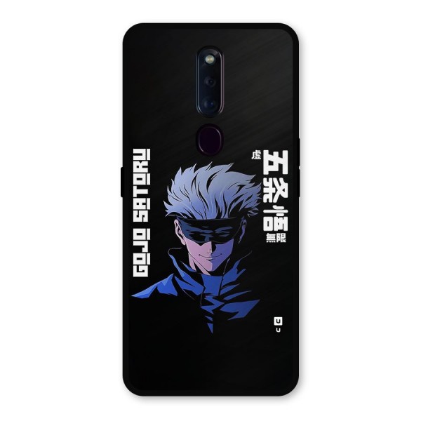 Gojo Sataru Smiles Metal Back Case for Oppo F11 Pro