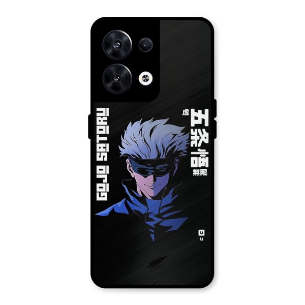 Gojo Sataru Smiles Metal Back Case for Oppo Reno8 5G