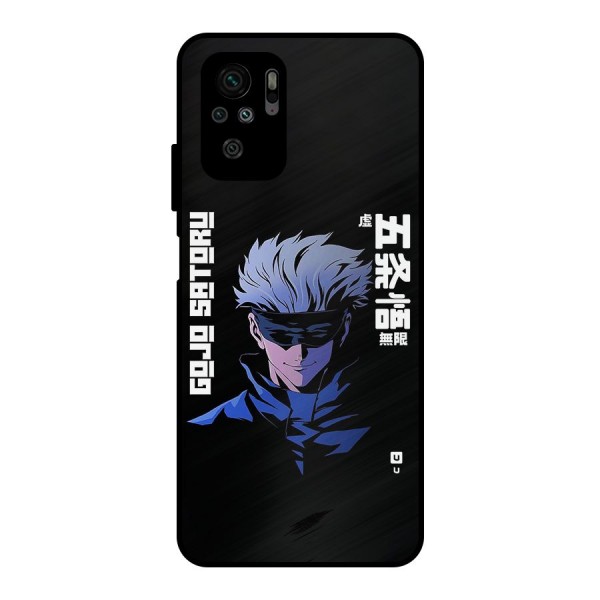 Gojo Sataru Smiles Metal Back Case for Redmi Note 10