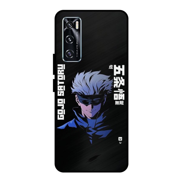 Gojo Sataru Smiles Metal Back Case for Vivo V20 SE