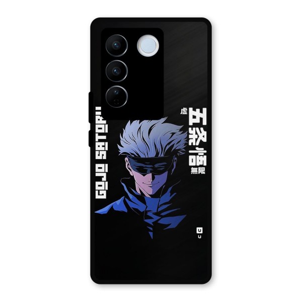 Gojo Sataru Smiles Metal Back Case for Vivo V27 Pro