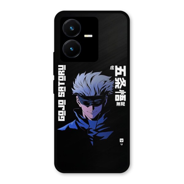 Gojo Sataru Smiles Metal Back Case for Vivo Y22