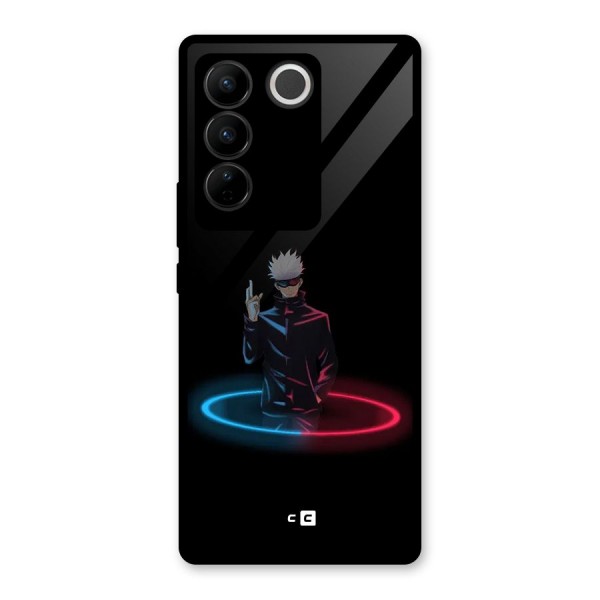 Gojo Sataru Wink Glass Back Case for Vivo V27 Pro